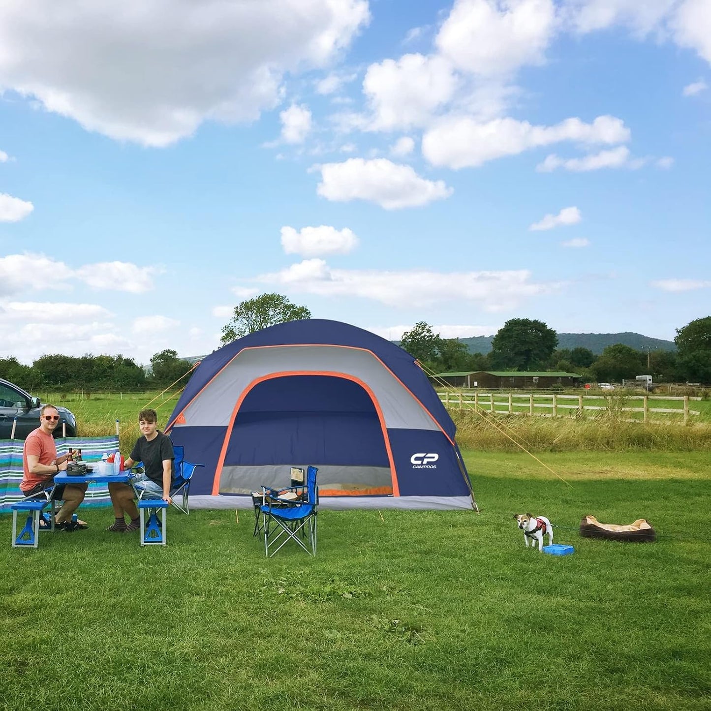 Tents for Camping 2/4/6 Person, Waterproof Windproof Dome Tent