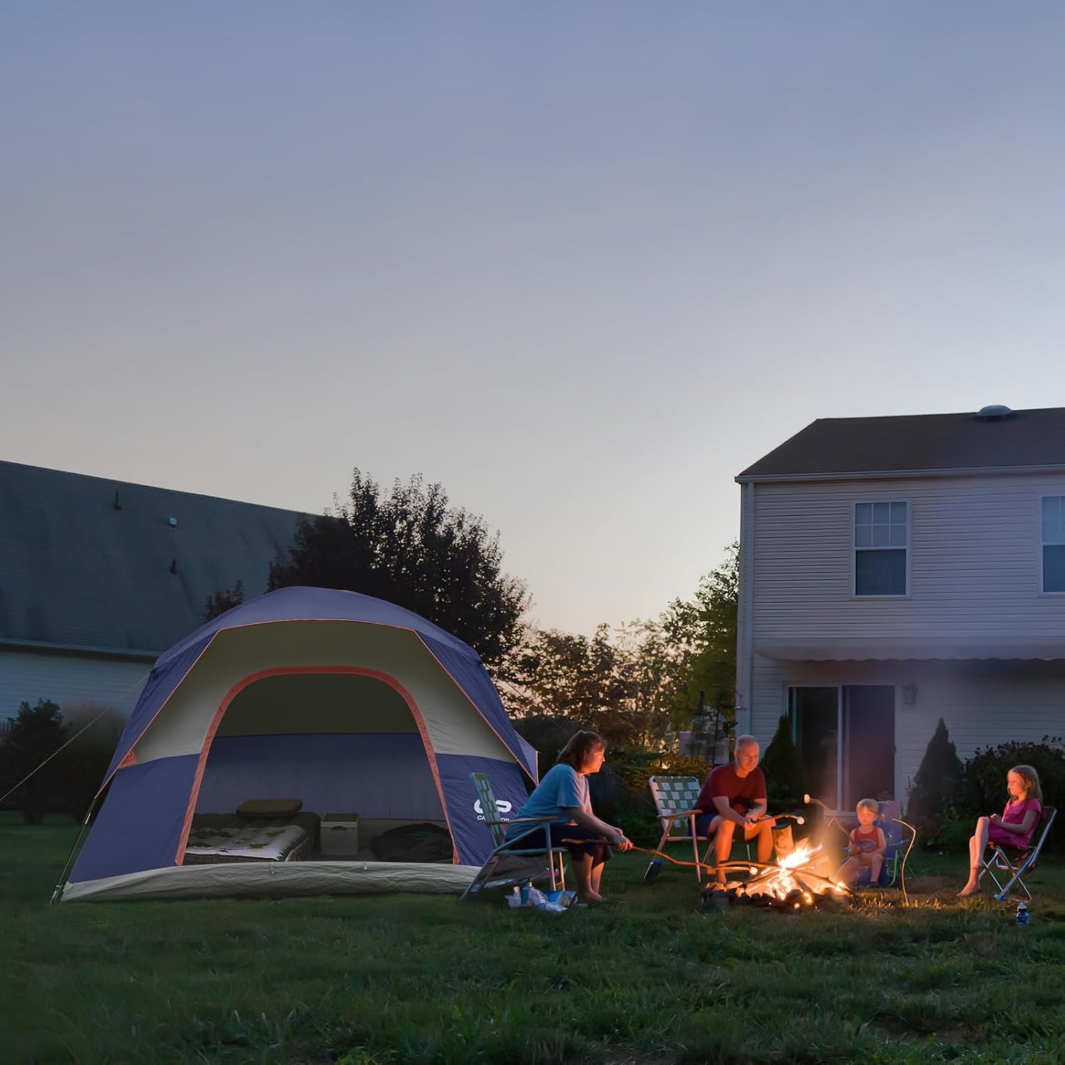 Tents for Camping 2/4/6 Person, Waterproof Windproof Dome Tent