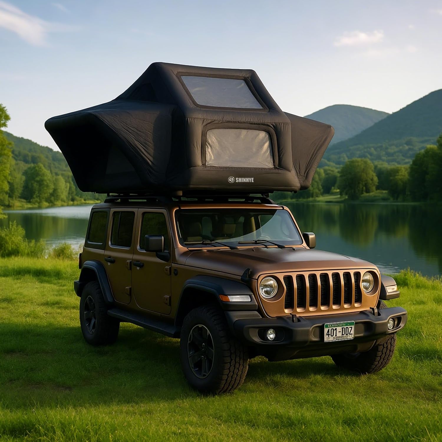 Rooftop Tent Hard Shell, Roof Top Tent Hardshell for Truck Car Jeep SUV Van, Waterproof Rooftop Tent for Camping