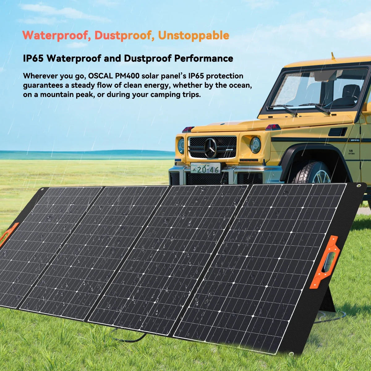 PM 400W Foldable Solar Panel IP65 Waterproof Portable Solar Panel