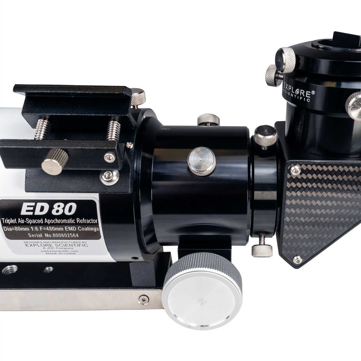 ED80 Essential Series Air-Spaced Triplet Refractor Telescope with 0.8x Focal Reducer