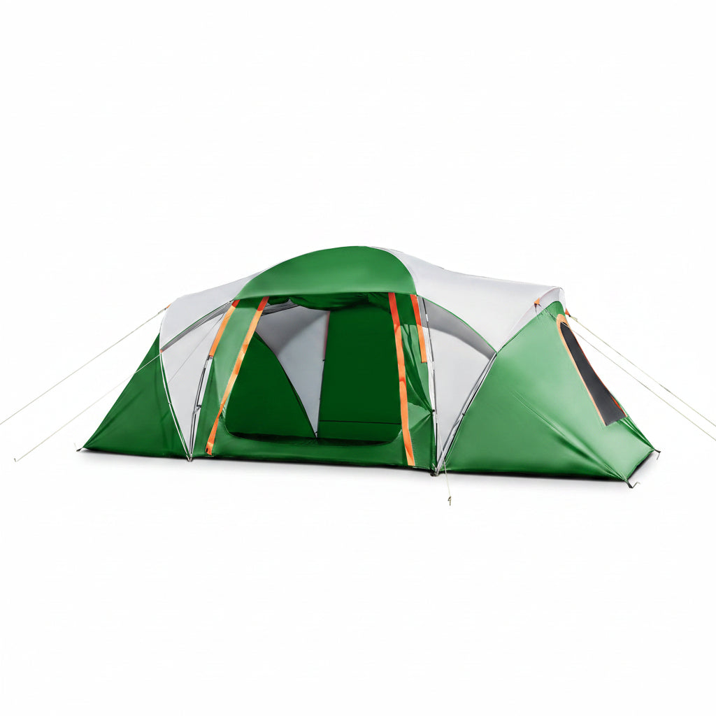Tents for Camping, Waterproof 10 Person Family Tent with Double Layer & 4 Large Mesh Windows, Weather Resistant Easy Setup 2 Room Big Tent for Music Festival, Parties, 18 X 9 X 6.8Ft