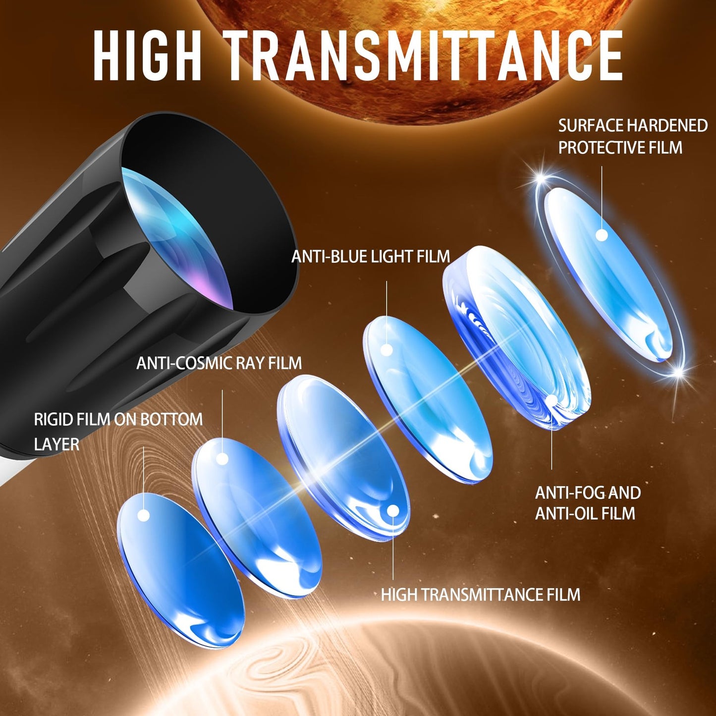 Dianfan Telescope,90Mm Aperture 800Mm Telescopes for Adults Astronomy,Port