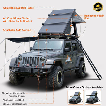 Adventurer Plus Rooftop Tent Hardshell with Side Awning
