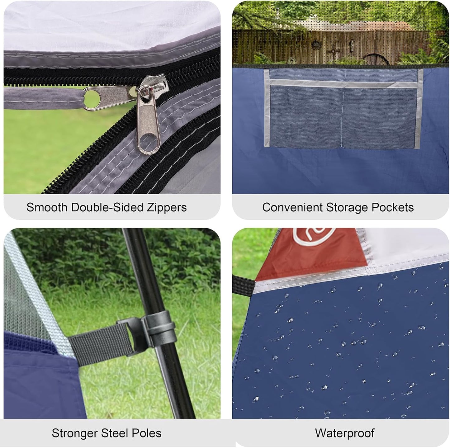 Tents for Camping 2/4/6 Person, Waterproof Windproof Dome Tent