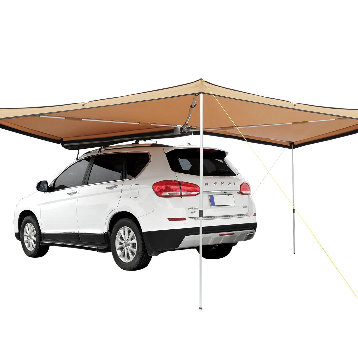 Vehicle Awning 270 Degree, 8.2' Height Retractable Car Side Awning, Pu3000Mm UV50+ Car Awning with Waterproof Storage Bag, Suitable for Truck, SUV, Van, Campers