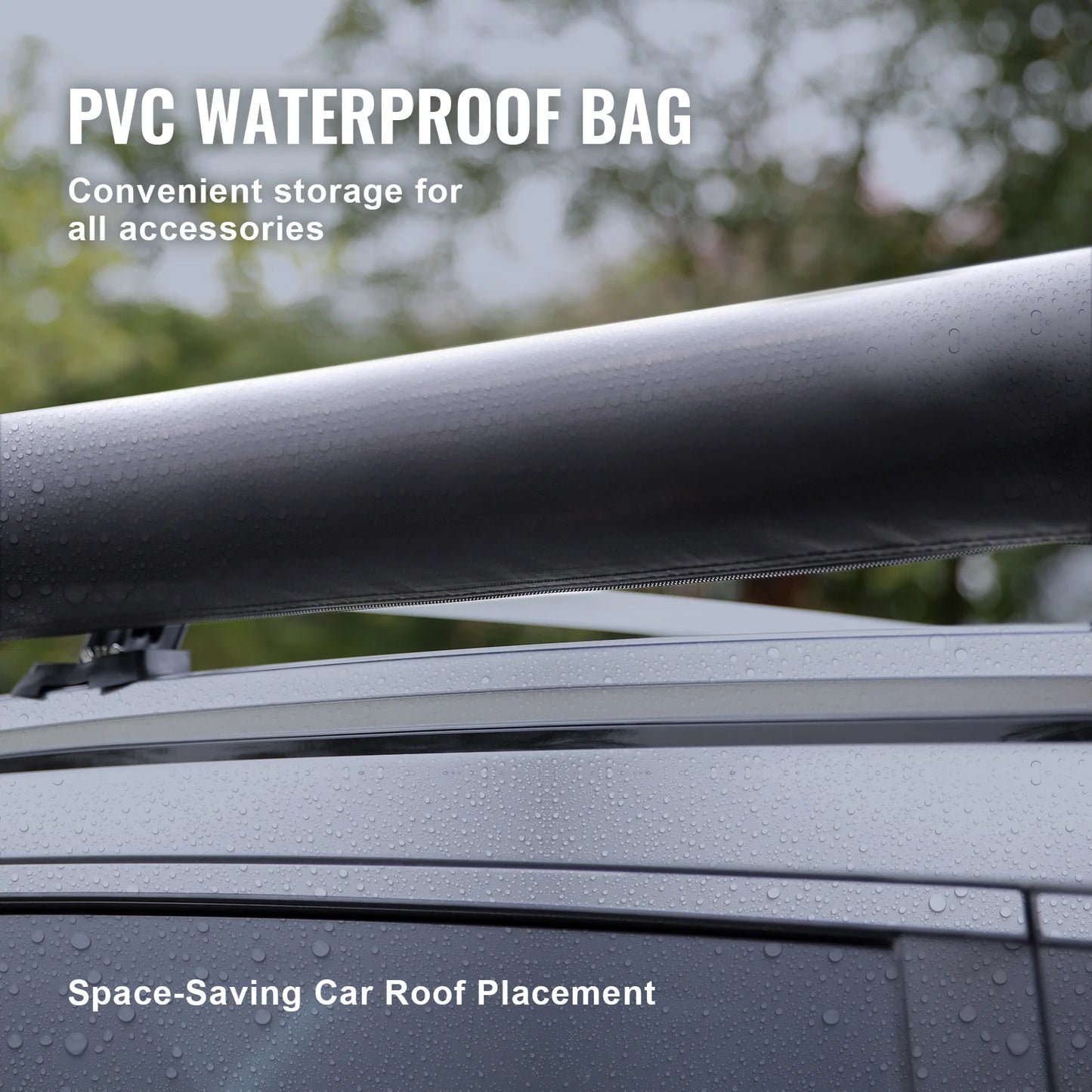 Vehicle Awning 270 Degree, 8.2' Height Retractable Car Side Awning, Pu3000Mm UV50+ Car Awning with Waterproof Storage Bag, Suitable for Truck, SUV, Van, Campers