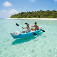 Inflatable Tandem Kayak Built for Adventures, 2-Person Capacity, Aluminum Paddles, Complete Repair Kit