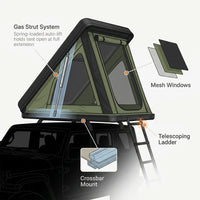 Naturnest Rooftop Tent Hard Shell, Easy Set up Pop up Tent for 2 Person Camping, Waterproof Uv-Resistant Blackout Privacy 4 Season Tent for Truck, Jeep, SUV, Van, Trailer - Polaris 2 — How It Works
